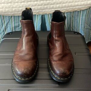 Doc Martens burgundy Chelsea boots